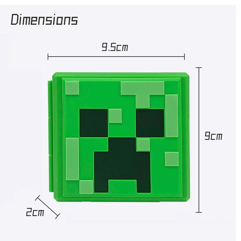 doepeBAE Switch Game Card Case - Portable Hard Shell Storage with 12 Card Slots (M Green) - Image 2